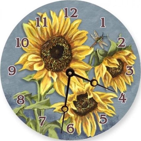 CLOCK CREATIONS 15 in. Tuscan Sunflowers Round Clock CL1097655